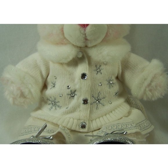 Build A Bear Snowflake Sweater Winter Outfit Pink and White Bear - Picture 2 of 13